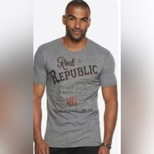 NWT Rock & Republic Charcoal Graphic Tee